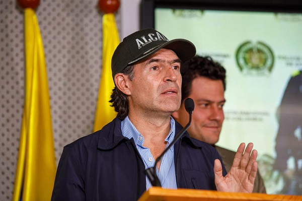 Federico Gutiérrez, alcalde de Medellín realizando una alocución pública. Foto Alcaldía de Medellín 