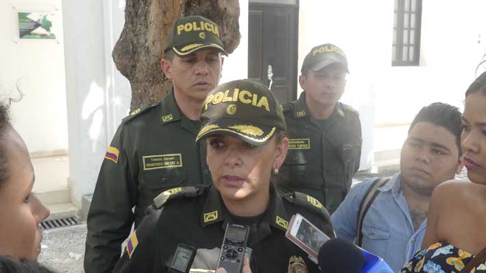 Coronel Sandra Vallejos, comandante Policía Metropolitana de Santa Marta