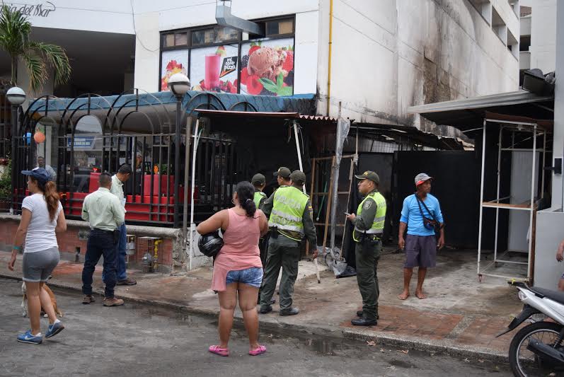 Incendio en El Rodadero.