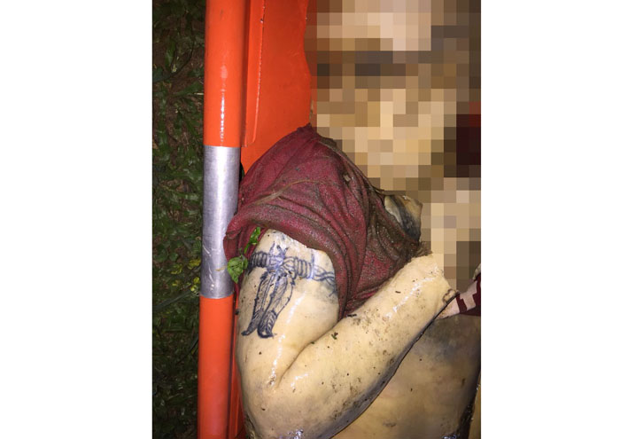 El tatuaje ayudó a la identificación del cuerpo.