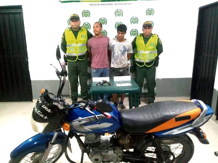 Einer Antonio Gutiérrez Díaz y Wilfrido José Solano Lucena, deberán responder ante las autoridades por hurto, secuestro simple, y porte, tráfico y fabricación de armas de fuego.