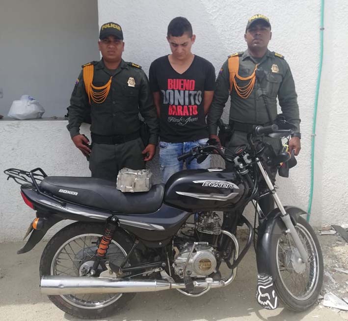 Luis Mauricio Palmera Beltrán, fue capturado cuando se movilizaba en una moto que tenía el serial adulterado.