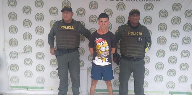 Kevin Antonio Meneses Castro, capturado por la Policía Metropolitana en Ciénaga.