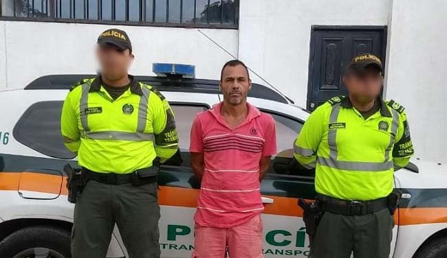 Otoniel Yesid Fandiño Silvera, fue capturado en por la Policía de Tránsito y Trasportes de la Metropolitana de Santa Marta.
