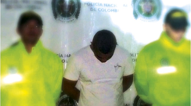 Farid Camilo Orozco Mercado, alias ‘Besitos’, capturado por la Policía Metropolitana de Santa Marta.
