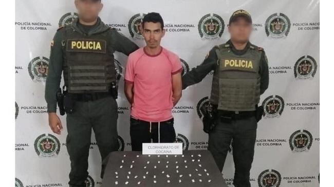 Yilfer Fabián Iglesias Rodríguez, capturado por porte de estupefacientes.