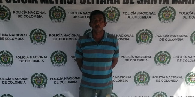 Elberto Darío Vargas, fue capturado por la Policía Metropolitana de Santa Marta.