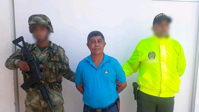 Carlos Guillermo Ochoa Miranda, capturado en medio de un operativo policial.