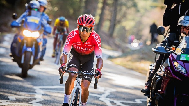 El ciclista colombiano Nairo Quintana se hizo con la segunda etapa de los Alpes Marítimos.