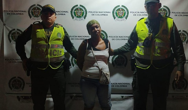 María Miranda Jiménez, capturada con drogas en sectores de Gaira.