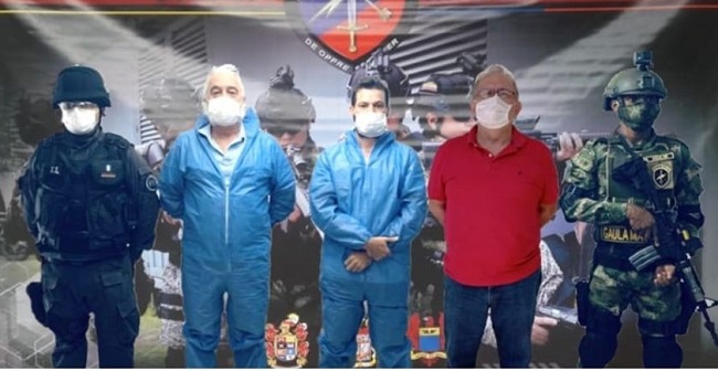 Mark Scott Grenon, su hijo Joseph Timothy Grenon y Jaime Pineda Gutiérrez, fueron capturados en sectores de El Rodadero por la Fiscalía y el Gaula Militar.
