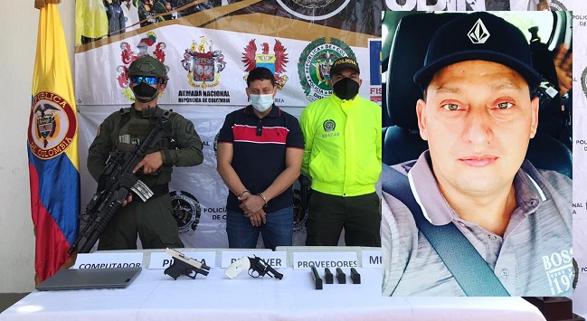 Norberto Quiroga Poveda, alias 5.5, capturado por la Dijiín de la Policía Nacional en Barranquilla.