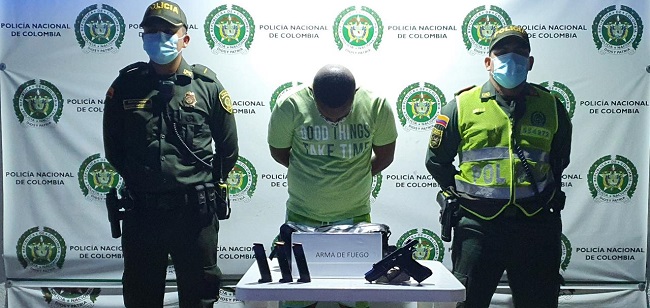 Yangeiner Rafael Nieves Serrano, fue capturado por la Policía Metropolitana de Santa Marta por hurto.