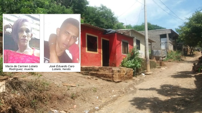 En esta vivienda ubicada en la carrera 59 con calle 18 se produjo la balacera que dejó a un ama de casa muerta y a su hijo herido.