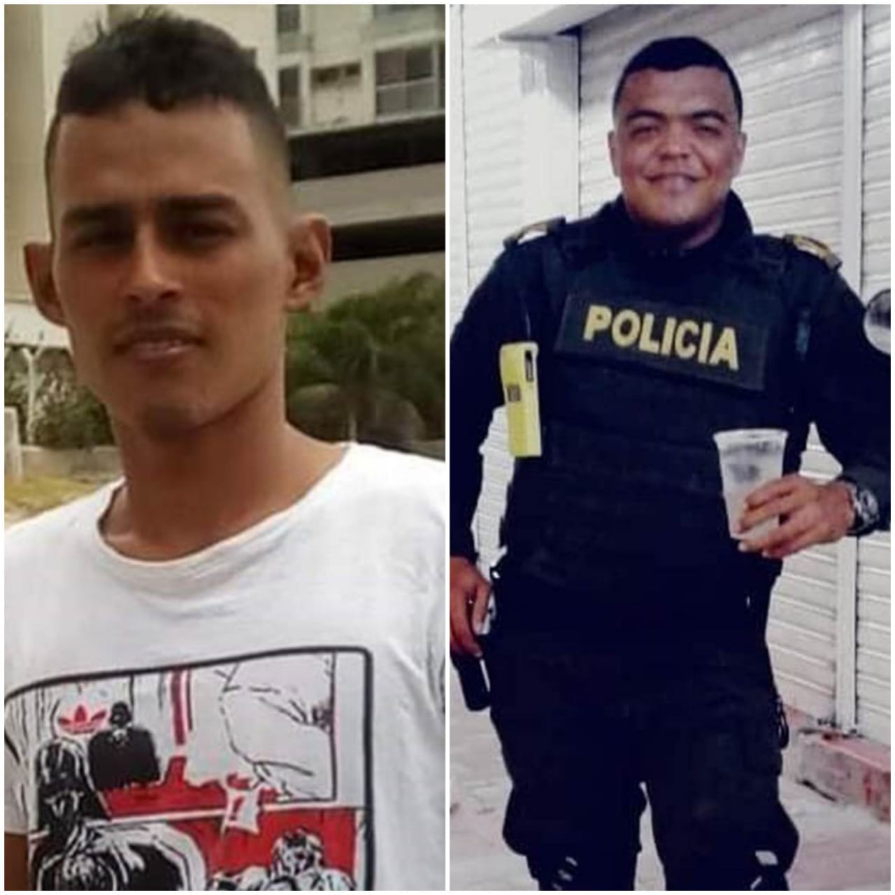Patrullero Carlos Hernández, presunto responsable de la muerte del mototaxista Jhonatan López Jurado.
