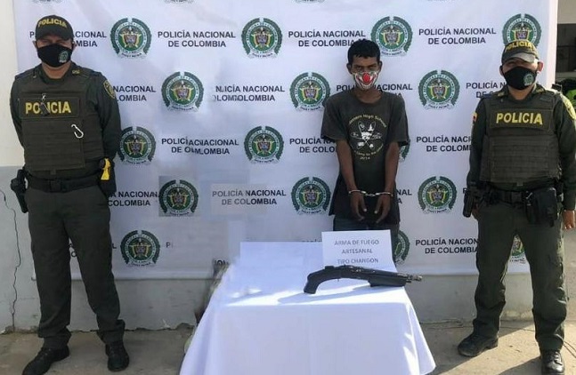 Hader Antonio Vanegas López, fue capturado por la Policía Metropolitana de Santa Marta.