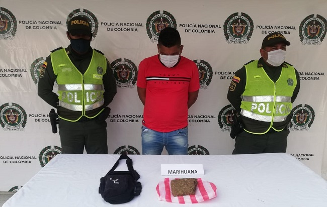 Albanis Echeverría Noriega, alias ‘Teme’, fue detenido en el municipio de Ciénaga por porte de estupefacientes.