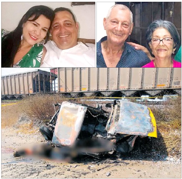 Juan Paul Mojica Rendón, su esposa Liliana Celedón Suárez, Juan Mojica de la Cruz, y su mujer Gloria Rendón de Mojica, perecieron en un accidente férreo en Ciénaga