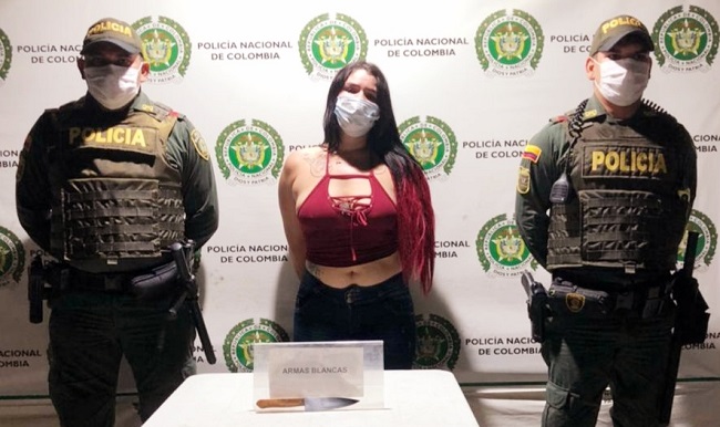 Jhonataly Virginia Portillo Martínez de nacionalidad venezolana, habría agredido con arma blanca a una pareja en el Parque de Los Novios.