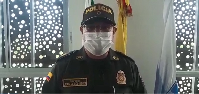 Coronel Jesús De Los Reyes, subcomandante de la Policía Metropolitana de Santa Marta.