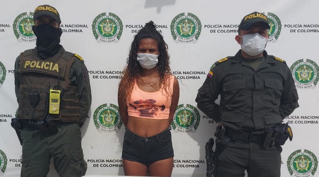 Cristina López Ballesteros, fue capturada por la Policía Metropolitana de Santa Marta.