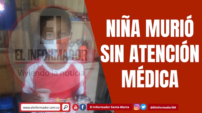 La niña Jennifer Corrales Mendoza falleció en Nueva Venecia, Magdalena.