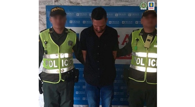 José Hover Parra Arias el día que fue capturado en flagrancia por las lesiones graves en contra de su compañera sentimental.