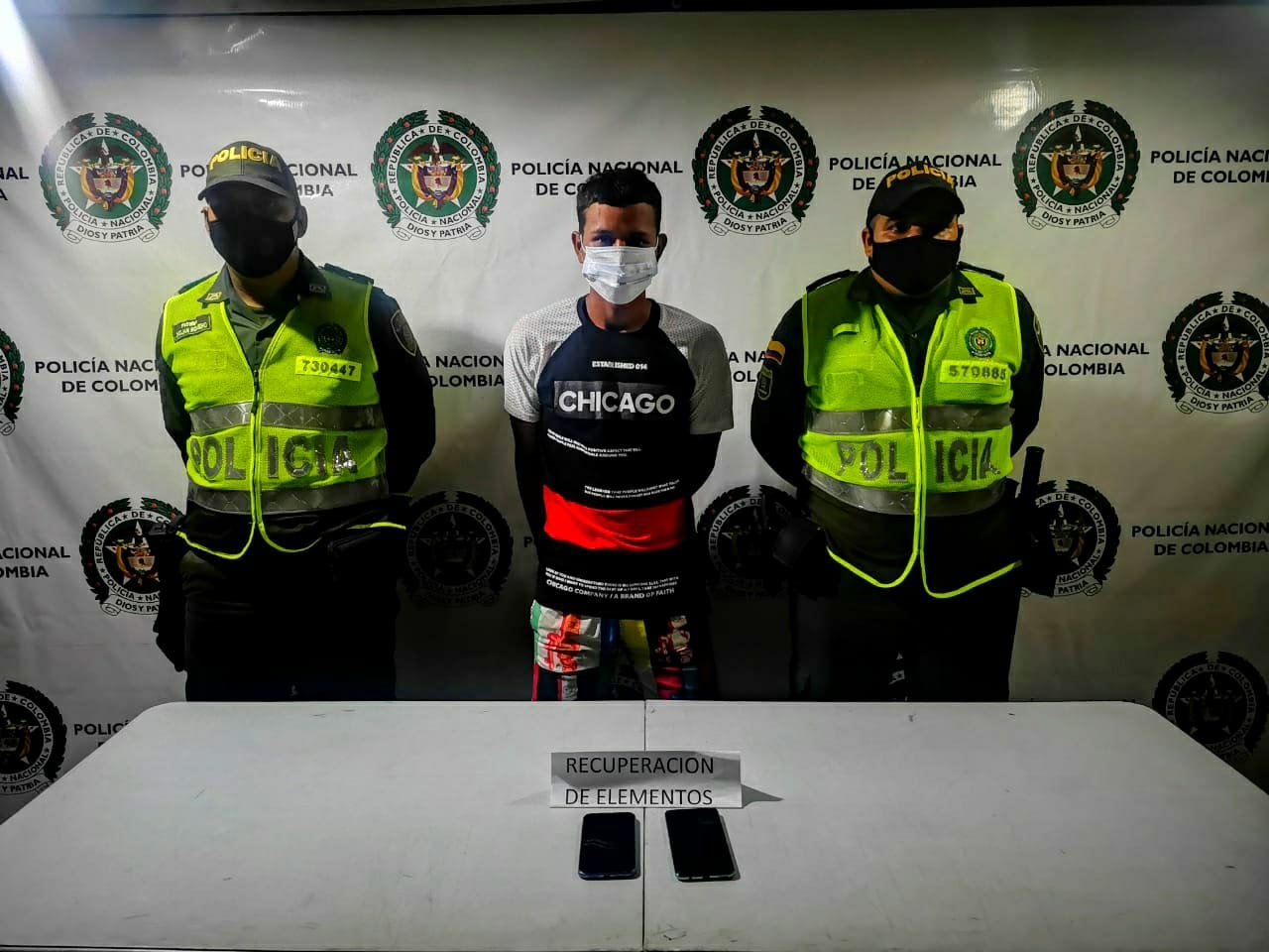 Jair Yesid Carbono Iglesias capturado por el delito de hurto en el municipio de Ciénaga.