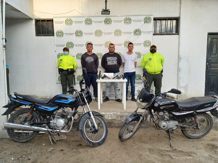 Deiton Alexander Salgado Díaz, José David Hernández López y Hexavier Jesús Saavedra Aldana fueron los capturados.