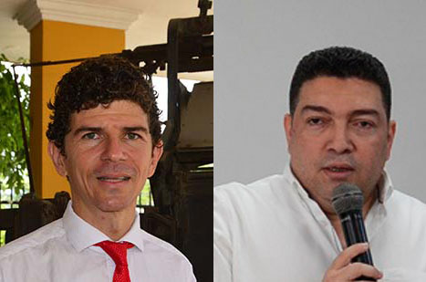 Alexander Zabaleta Jiménez, contralor distrital y Miguel Martínez, abogado demandante.