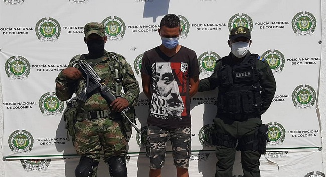 Jaime Alfredo Rodríguez fue capturado por la Policía y el Ejército en jurisdicción de Guachaca.
