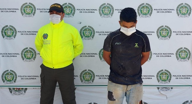 Abner Amir Rada Caballero, joven capturado sindicado por el delito de acceso carnal violento agravado.