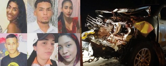 Camila y su hermano Elenoir De Jesús Romero Troncos, Laura Valentina De Lima Ordoñez, María Camila Martínez Mendoza, Juan Diego Alzate Ordoñez y Rafaela Petit Zaneite, murieron en el accidente.