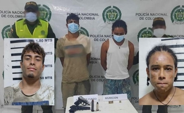 Luis Alberto López Morales y Jesús David Daza Rodríguez fueron puestos a disposición de las autoridades. 