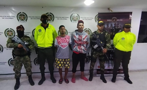 Los implicados identificados como Eduardo José Varela Cantillo y Luis Ángel Pensó Velásquez, fueron capturados en operativo interinstitucional.