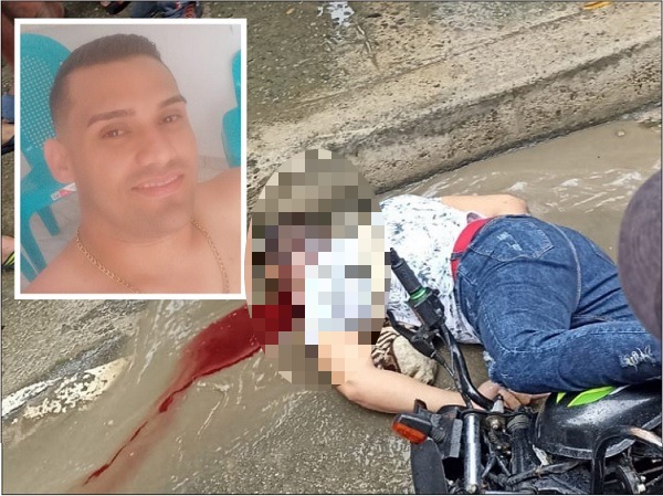 El cadáver del motociclista, Brinolfo Jesús Rivera Soturno, quedó a un lado de la vía que une a Santa Marta con el corregimiento de Minca.