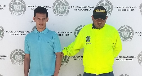 Jesús Escorcia Campo, capturado por la Policía Metropolitana de Santa Marta.