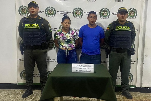 Lorena Romero Esnache y Oscar Manuel Villegas Cohen, capturados por la Policía del Magdalena.