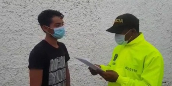 Este es el momento en el que el implicado fue capturado por la Policía Nacional.