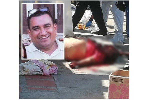 El cadáver de Rodolfo Moya Bejarano quedó en plena vía pública de la calle 19 carrera 20 de Ciénaga.