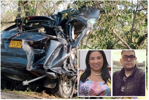 Rosa Rosado, periodista, y Jairo Bolívar Araujo, camarógrafo, fueron los fallecidos en el percance vial.