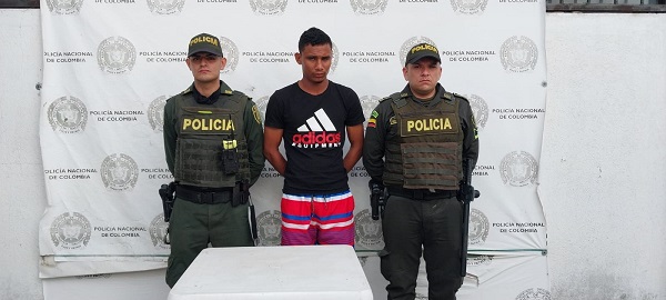 Breiner Jesús Tache Durán, detenido en un operativo de la Policía Metropolitana.