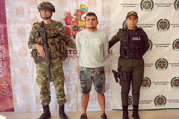 Jhon Freddy Andrade Pacheco, capturado por la Policía Metropolitana de Santa Marta.