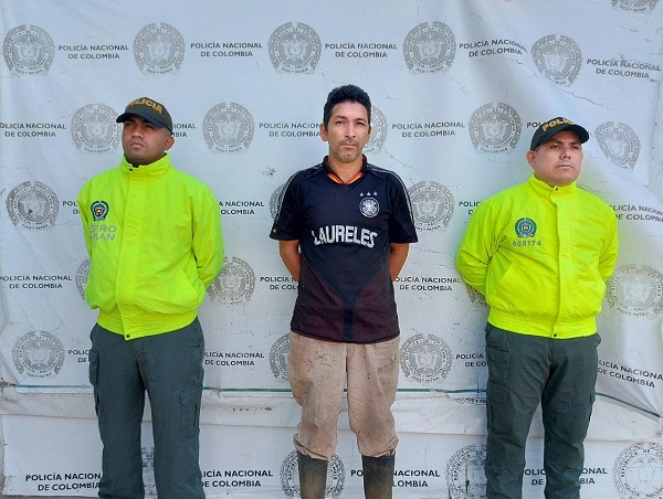 Miguel Antonio Pineda Vargas, capturado por la Policía Metropolitana de Santa Marta.
