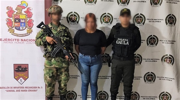 Lina Marcela Palma Rangel, fue capturada para responder por acciones ilegales realizadas.