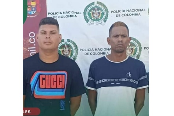 Daimler Antonio Almario Cordero y Jairo David Miranda Cortes, fueron capturados.