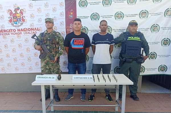 Daimler Antonio Almario Cordero y Jairo David Miranda Cortes, capturados por Policía y Ejército.