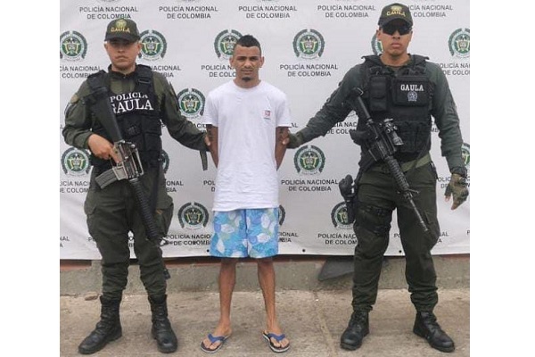 Jesús Enrique Ruz Vargas, capturado por el grupo Gaula de la Policía Magdalena en el departamento de La Guajira