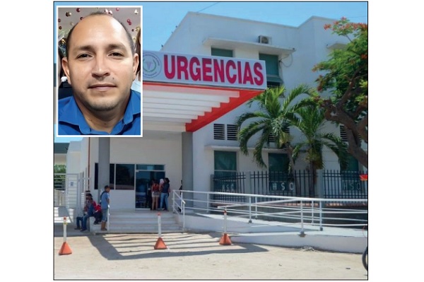 Hasta la sala de urgencias del Hospital San Cristóbal fue llevado Omar Arrieta Serna.