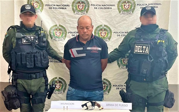 Edwin Pérez, capturado mediante patrullaje de la Policía del Magdalena.